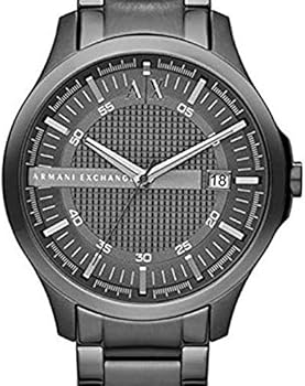 Armani Exchange Hampton AX2135 Men's Chronograph Watch – Grey Dial with Coordinated Grey Stainless Steel Strap