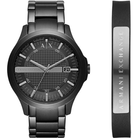 Armani Exchange Hampton AX7101 Men's Watch – Black Dial with Black Stainless Steel Bracelet